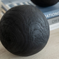 Black Decorative Teak Balls, Set of 3