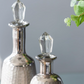 Silver Glass Bottles, Set of 3