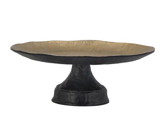 Black and Gold Pedestal Tray