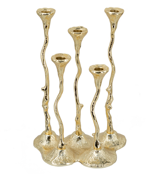 Botanical Gold Candleholders