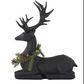Matte Black Modern Deer w/ Pine Wreaths (Various Styles)