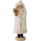 17.5" Santa w/ White Coat Holding Gold Branch