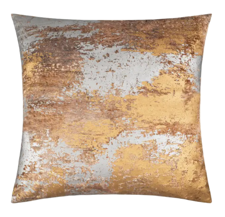 Leah Grey Gold Pillow
