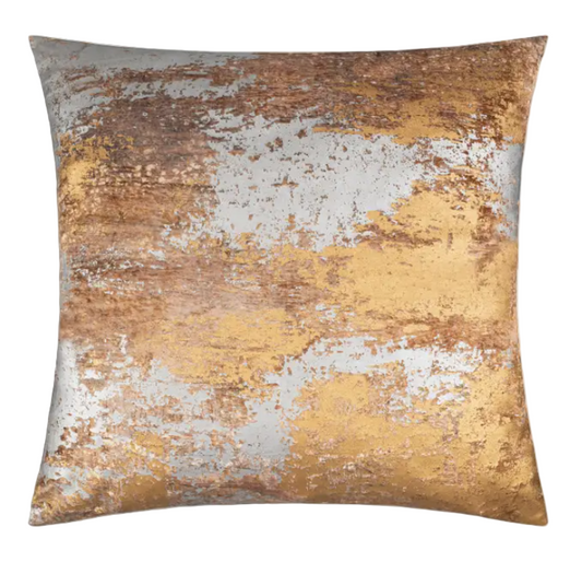 Leah Grey Gold Pillow