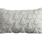 Christmas Tree Lumbar Pillow, White w/ Gold