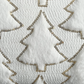 Christmas Tree Lumbar Pillow, White w/ Gold