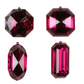 4-5" Burgundy Jewel Ornament (Various Styles)