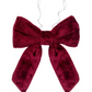 Large Burgundy Faux Fur Bow