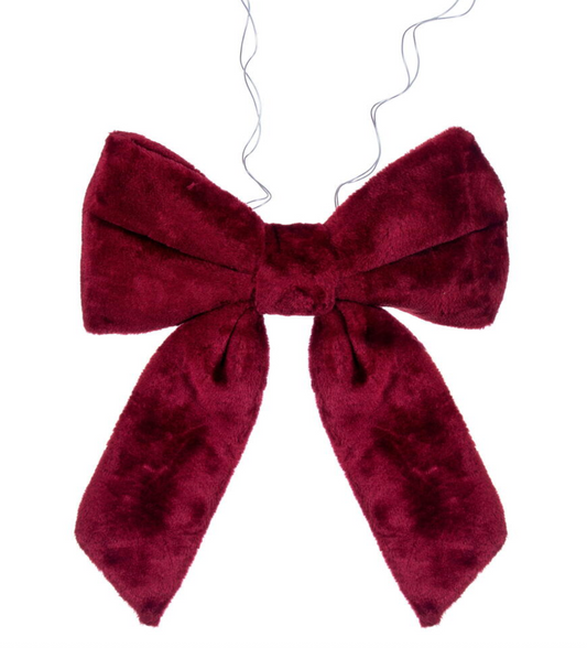 Large Burgundy Faux Fur Bow