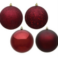 6" Burgundy Ball Ornament (Various Styles)