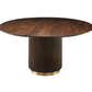 Nadia 60" Round Dining Table, Dark Brown