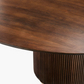 Nadia 60" Round Dining Table, Dark Brown