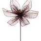 24" Mocha Mesh Glitter Sequin Poinsettia
