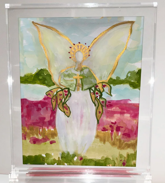 Angel of Blessings Acrylic Block Frame