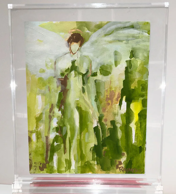 Angel of Prayer Acrylic Block Frame