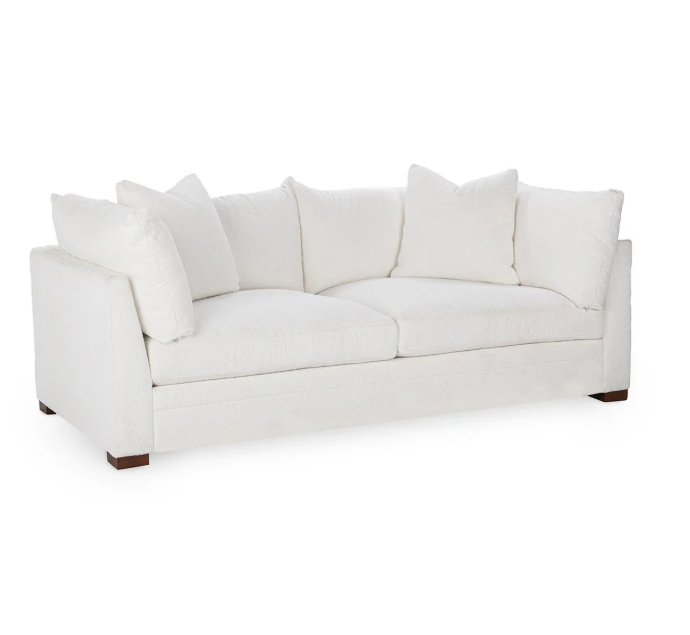 Audrey Sofa, White Boucle