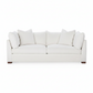White sofa with cushions on a white background