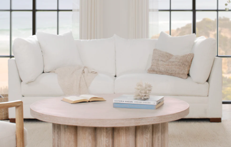 Audrey Sofa, White Boucle