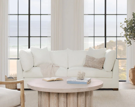 Audrey Sofa, White Boucle