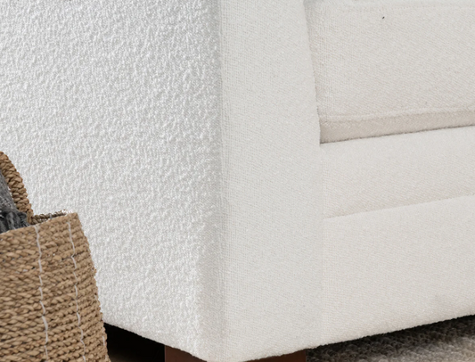 Audrey Sofa, White Boucle
