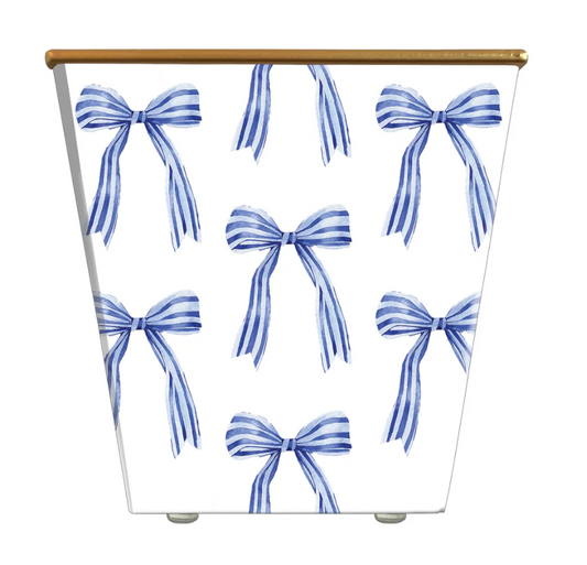 Blue-Striped Bow Candle (Various Scents)