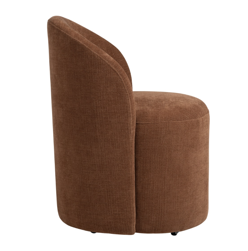 Fairfield Rolling Dining Chair, Rust