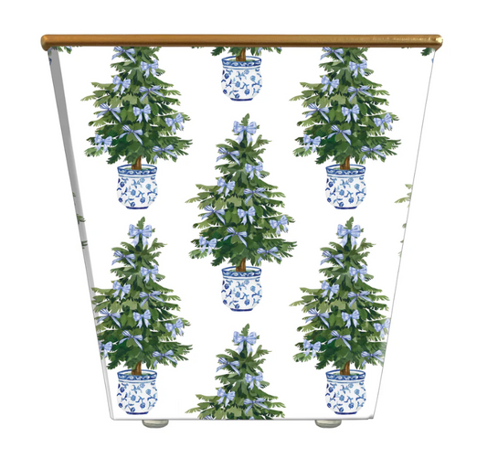 Blue Bow Christmas Tree Candle (Various Scents)