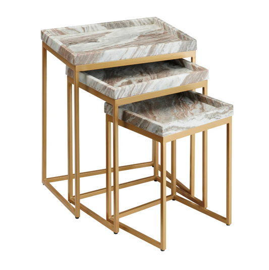 Toronto Marble Nesting Tables, Set of 3