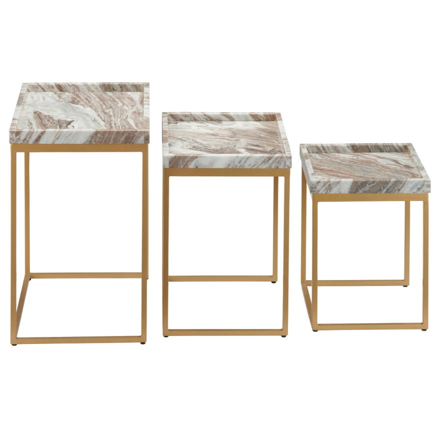 Toronto Marble Nesting Tables, Set of 3