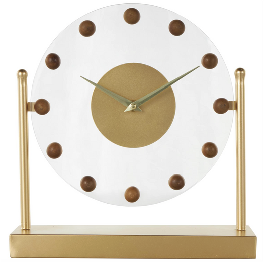 Gold Arcylic Table Clock
