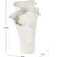 White Abstract Vase w/ Wavy Rim