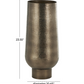 Brass Metal Textured Floor Vase with Elevated Base (Various Sizes)