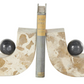 Marble Geometric Bookends