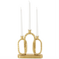 Gold Hammered Interlocked Candleholders