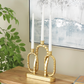 Gold Hammered Interlocked Candleholders