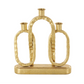 Gold Hammered Interlocked Candleholders