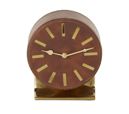 Leather Table Clock