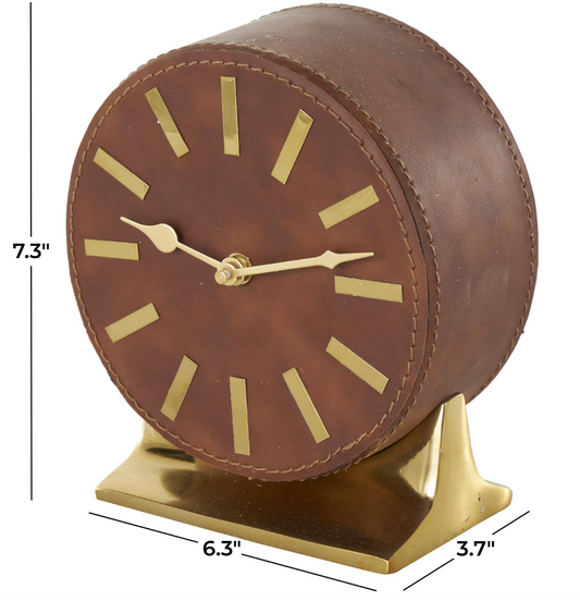 Leather Table Clock