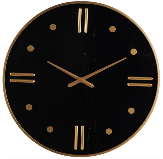 Black and Gold Wall Clock