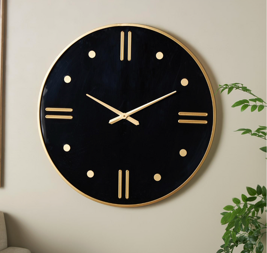 Black and Gold Wall Clock