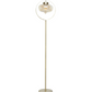 Glass and Gold Metal Floor Lamp