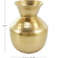 Gold Hammered Metal Vase