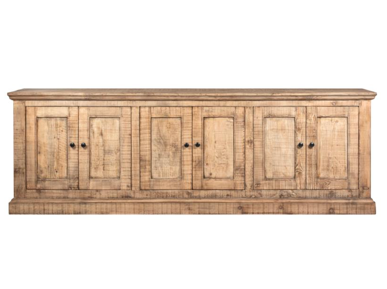 LuLu 6 Door Cabinet, Natural