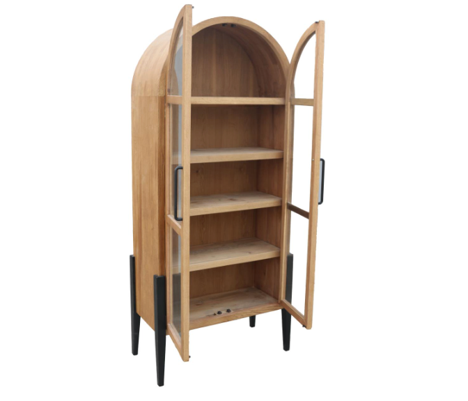 Artie Tall Rounded Display Cabinet