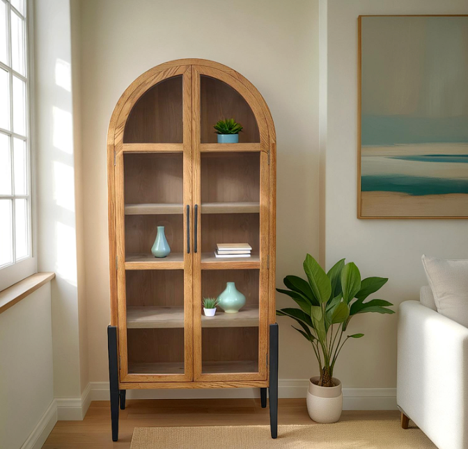 Artie Tall Rounded Display Cabinet