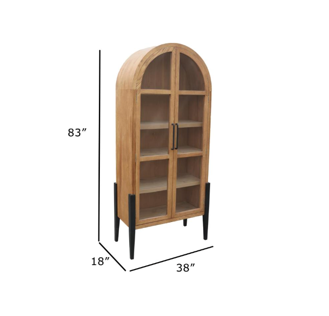 Artie Tall Rounded Display Cabinet