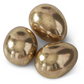 3" Gold Gilded Resin Eggs
