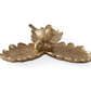 8.75" Gold Resin Leaf Tray w/ Bird