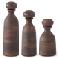 Dark Mango Wood Bottles w/ Stopper, Set of 3