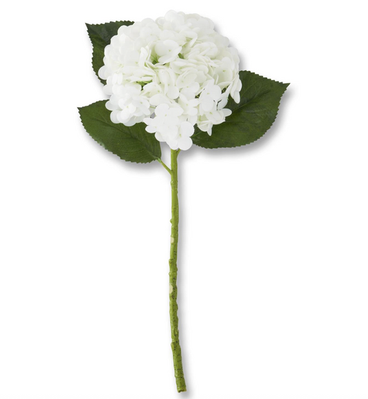 20" Real Touch Hydrangea Spray, White
